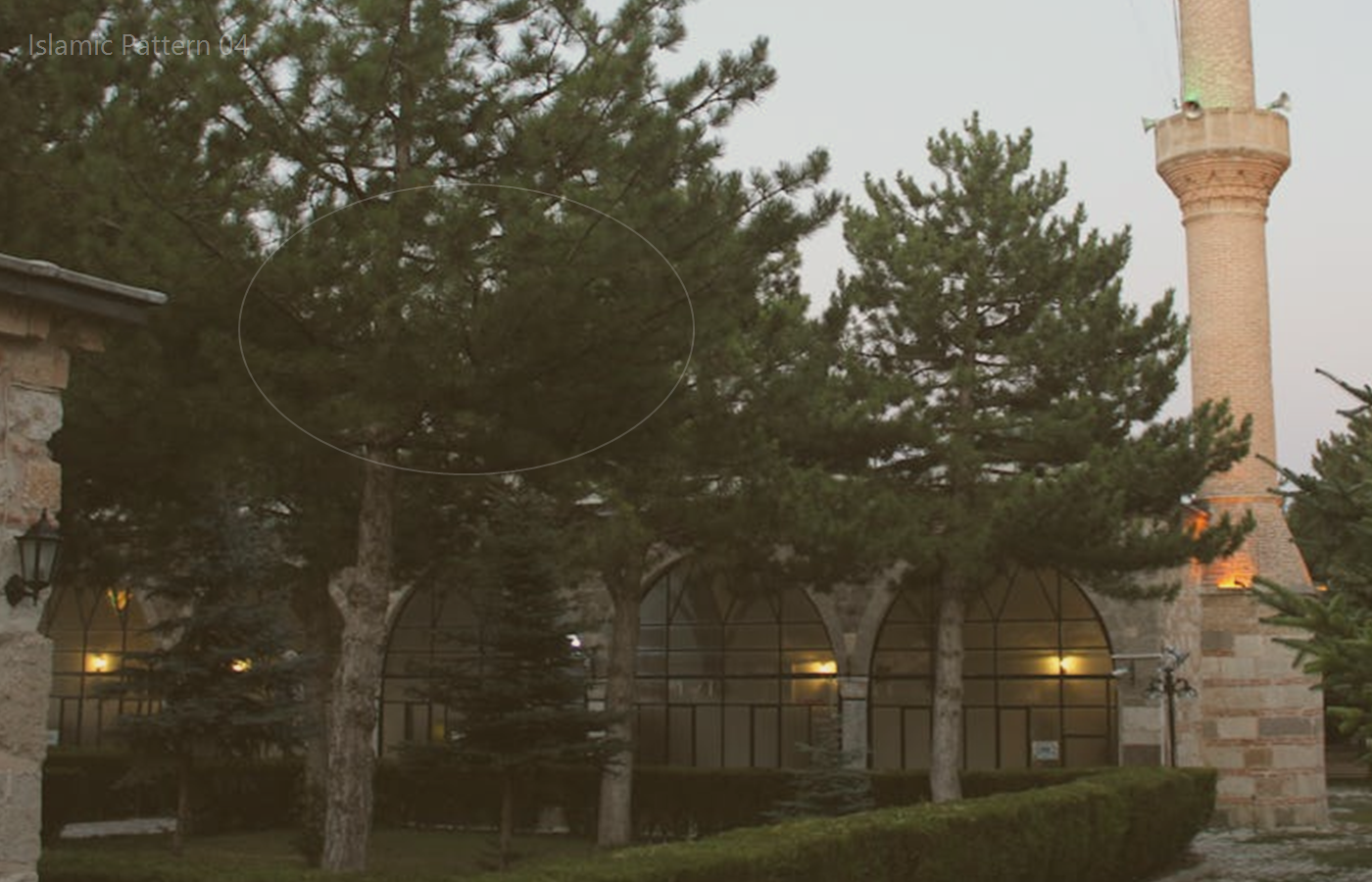 Beautiful Islamic garden representing peace and tranquility